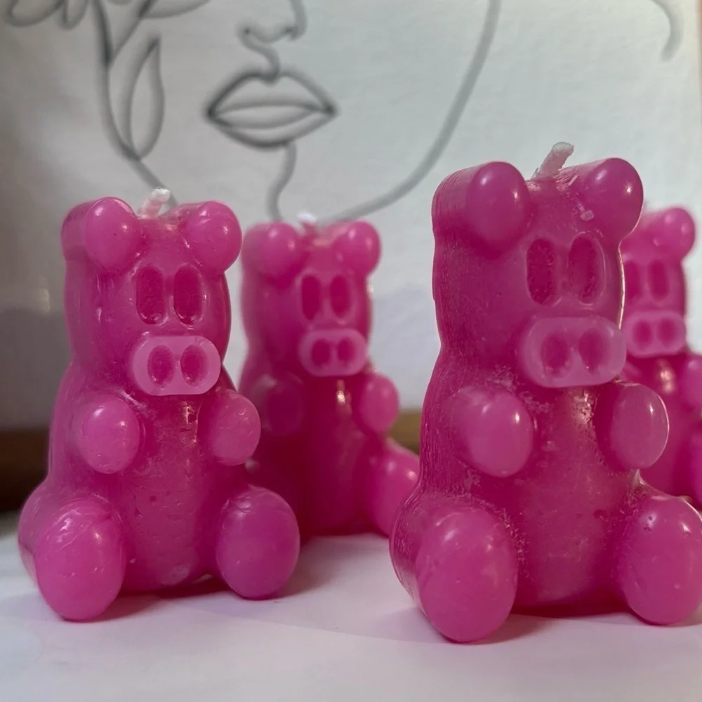 🍭Pink little piglets -Shaped Candles🧁